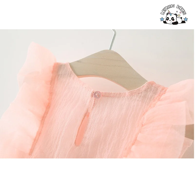 LEZONKIDS - OEM Baby Clothing Mesh Tutu Dress Kids Mesh Party Dress Evening Party Princess Dress for Kids
